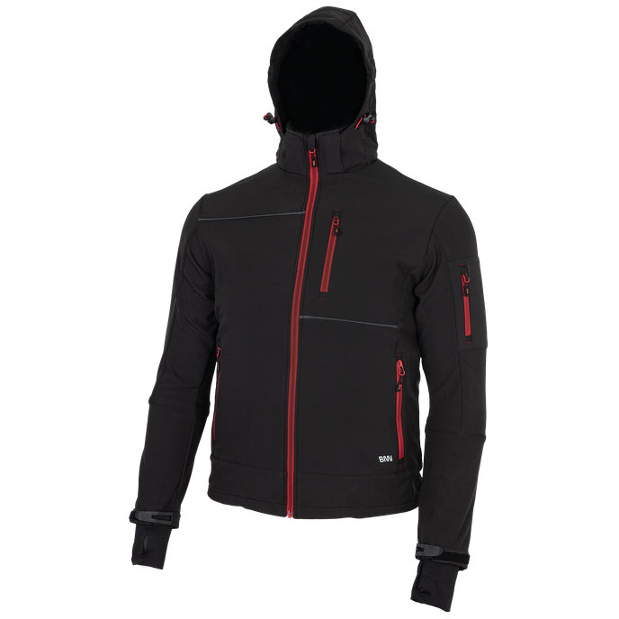 Bennon RUFUS Jacket black/red Softshellová bunda