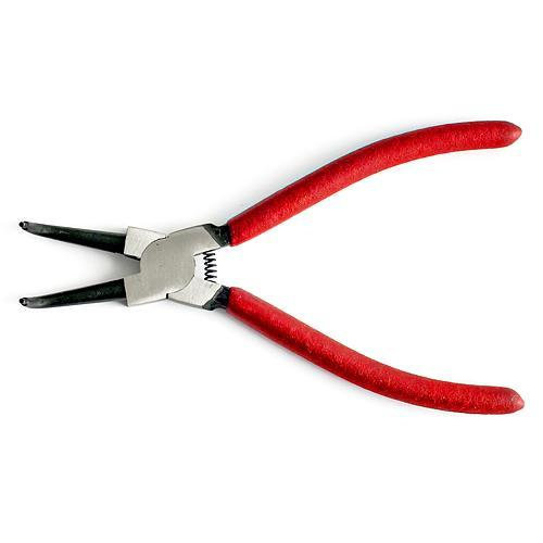 Strend Pro Kliešte P0182B, na hriadeľ a poistné krúžky, ohnuté, 180 mm