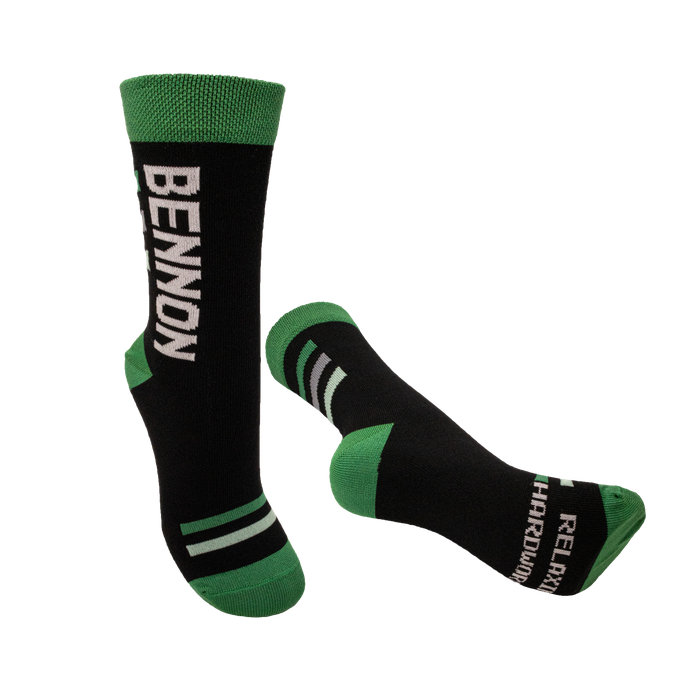 Bennon BENNONKY Black/Green Socks Ponožky