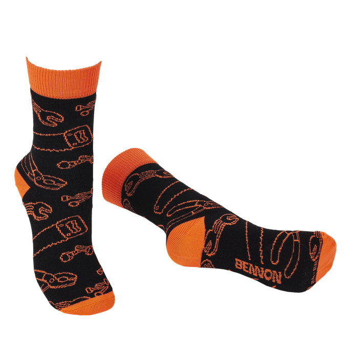Bennon BENNONKY Tool Socks black/orange Ponožky