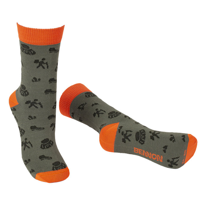 Bennon BENNONKY Trek Socks green/orange Ponožky