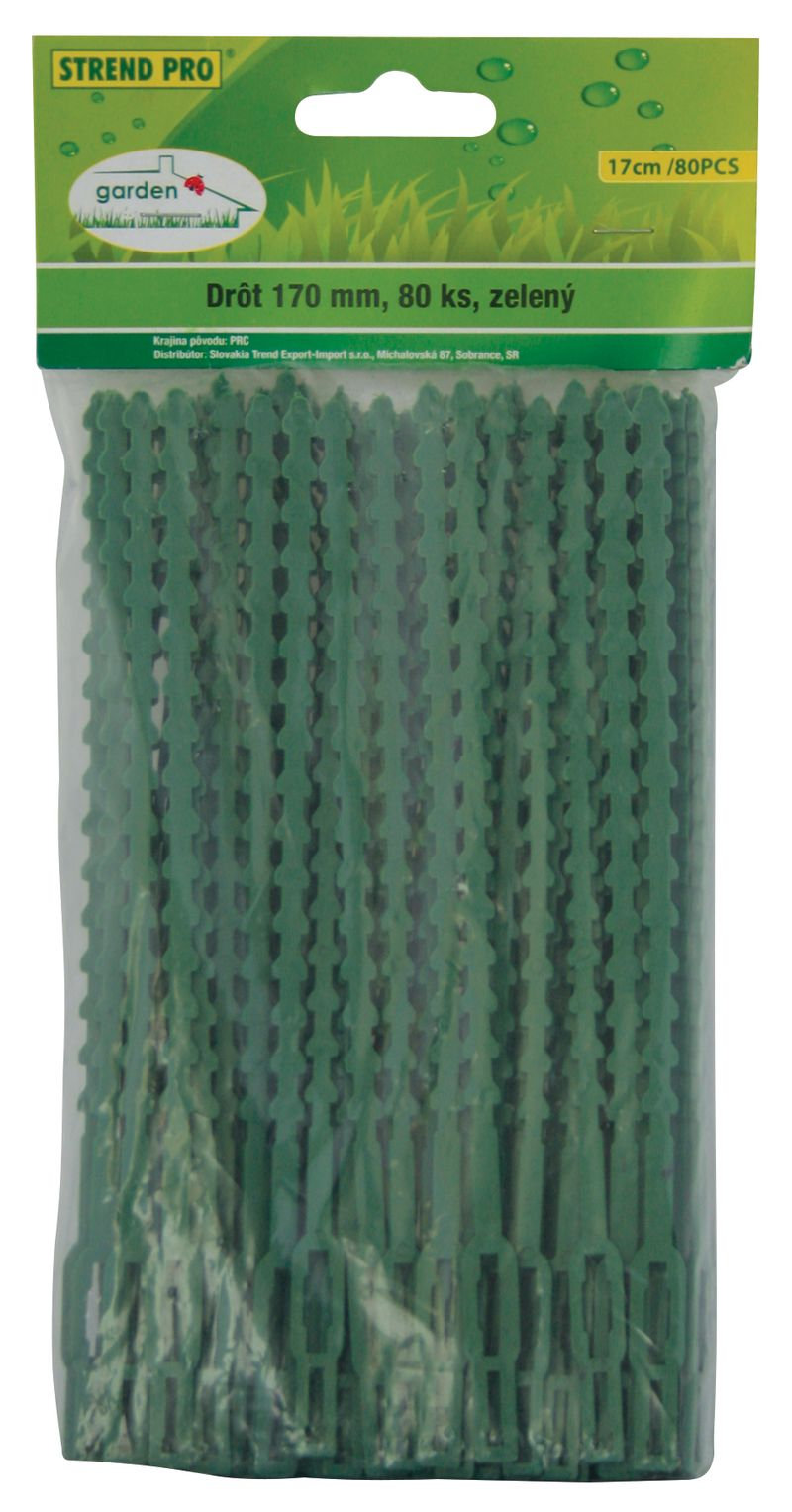 Strend Pro Páska Garden HG6171-B, viazacia na rastliny, bal. 80 ks, zelená, 170 mm