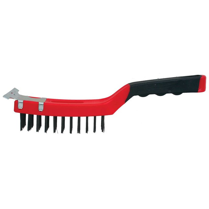 Strend Pro Kefa ComfortGrip CG385, 4 radová, oceľová, so škrabkou