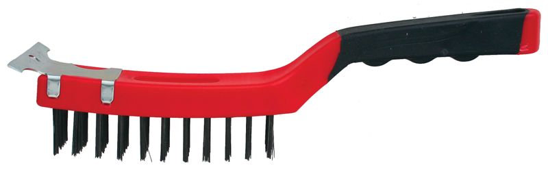 Strend Pro Kefa ComfortGrip CG385, 4 radová, oceľová, so škrabkou