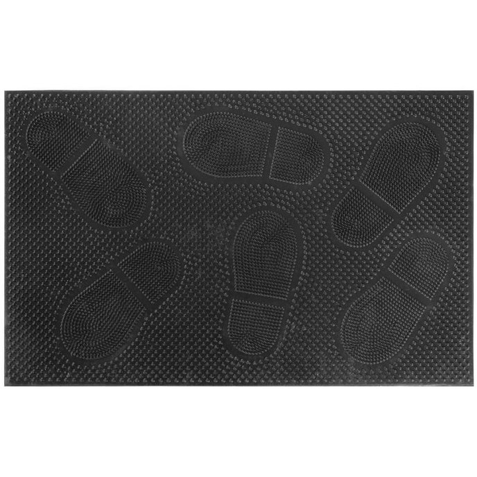 MagicHome Rohožka RBR 117 Footprints, guma, 58 x 36,5 cm