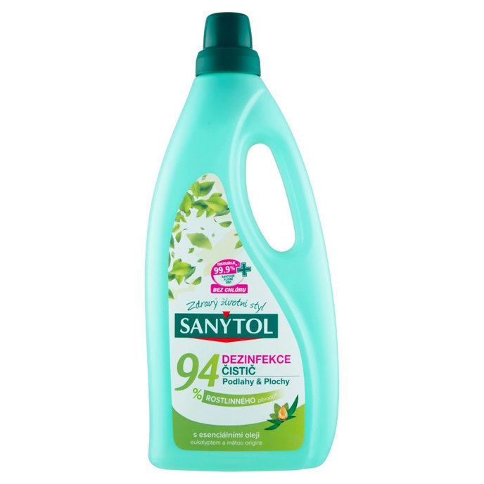 Sanytol 94% rastlinného pôvodu Dezinfekčný čistiaci prostriedok na podlahy 1 L