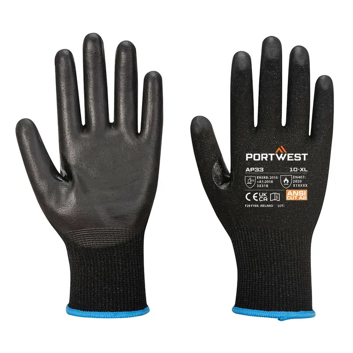 Portwest AP33 LR15 PU Protiporézne dotykové rukavice 12 párov