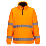 Portwest F302 Hi-Vis 1/2 Zip Reflexná flísová mikina
