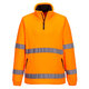 Portwest F302 Hi-Vis 1/2 Zip Reflexná flísová mikina