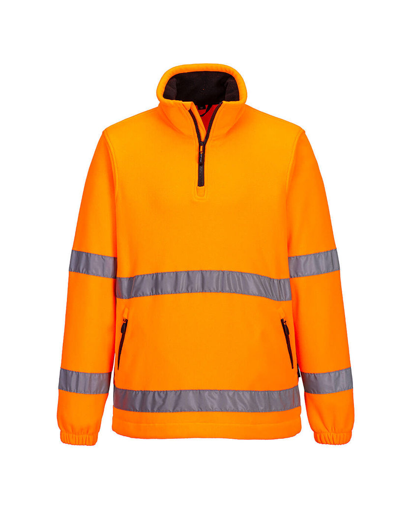 Portwest F302 Hi-Vis 1/2 Zip Reflexná flísová mikina