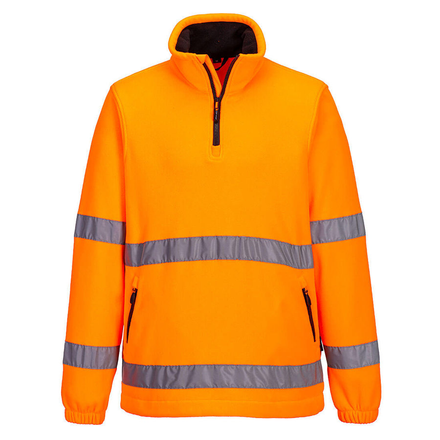 Portwest F302 Hi-Vis 1/2 Zip Reflexná flísová mikina