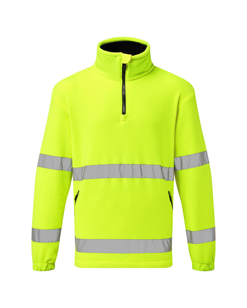 Portwest F302 Hi-Vis 1/2 Zip Reflexná flísová mikina