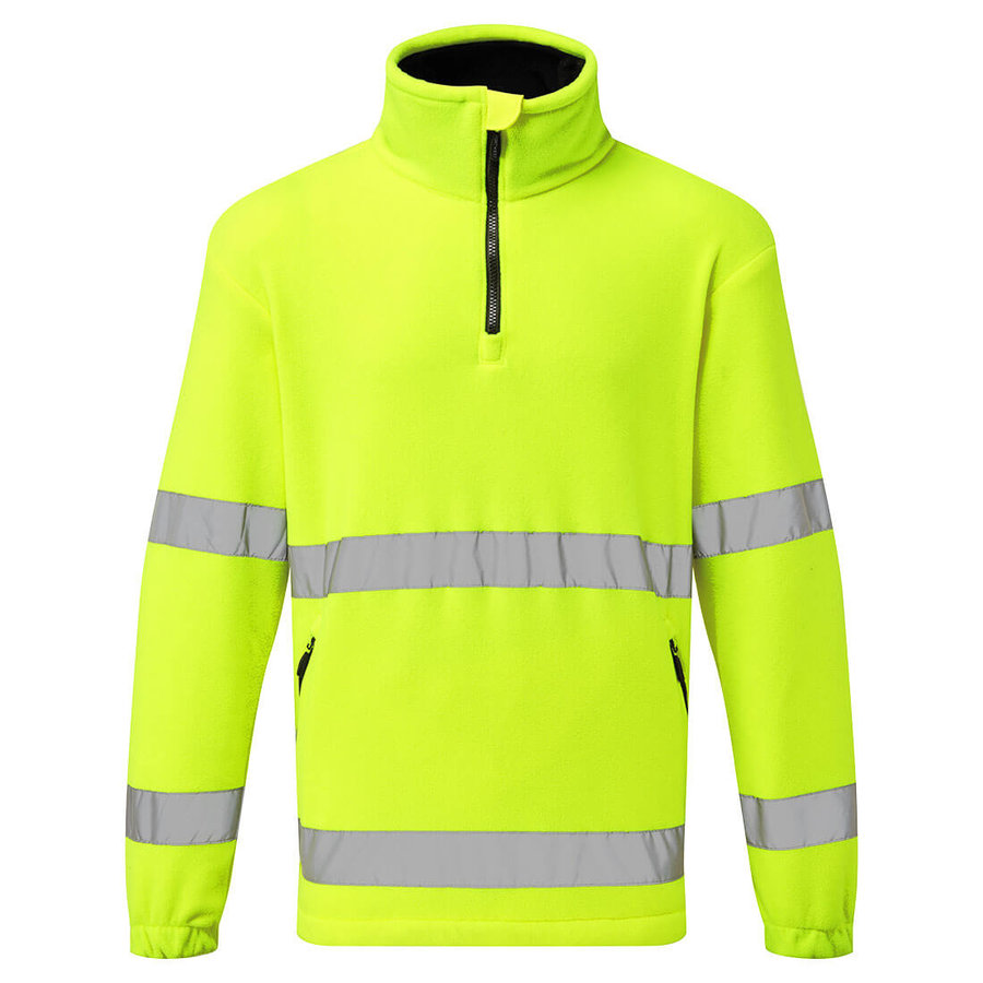 Portwest F302 Hi-Vis 1/2 Zip Reflexná flísová mikina