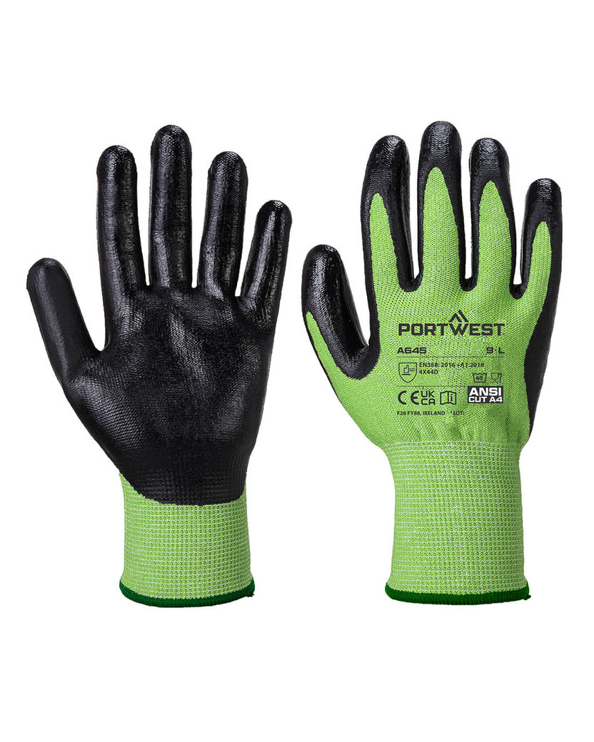 Portwest A645 Green Cut Protiporezové rukavice