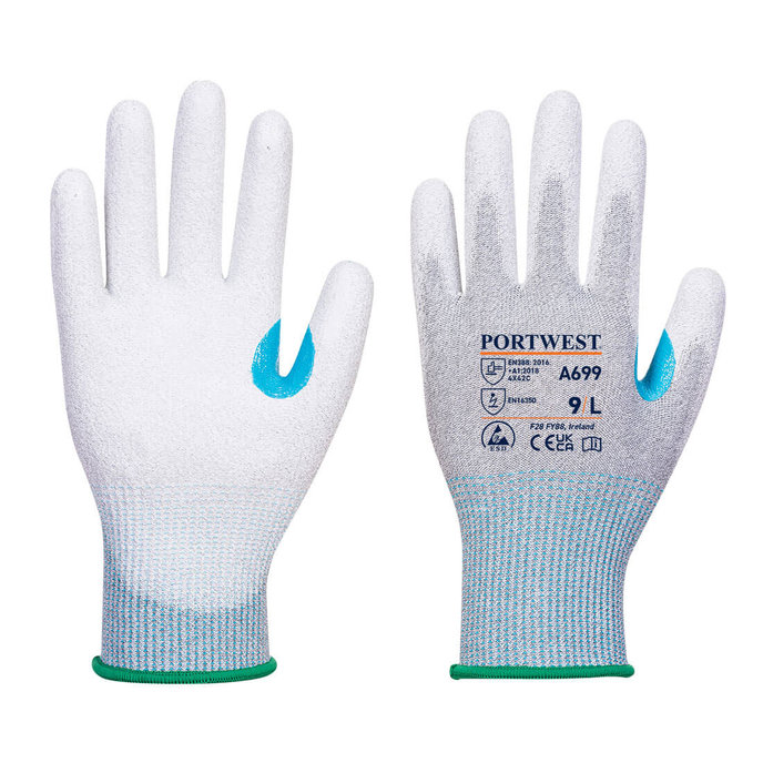 Portwest A699 MR13 ESD PU Protiporézne rukavice 12 párov