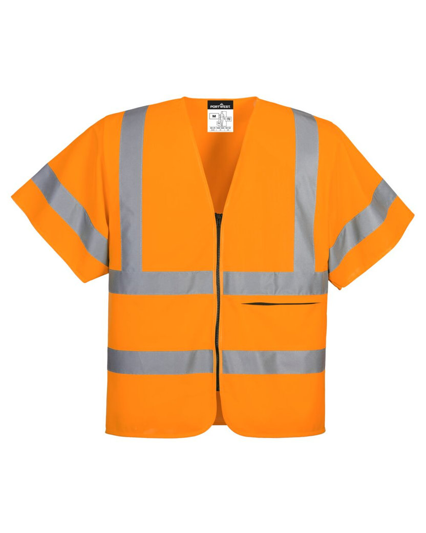 Portwest C372 Reflexná vesta na zips s rukávmi