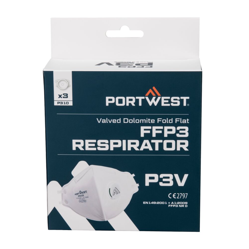Portwest P310 Dolomit FFP3 Respirátor s ventilom 3 ks