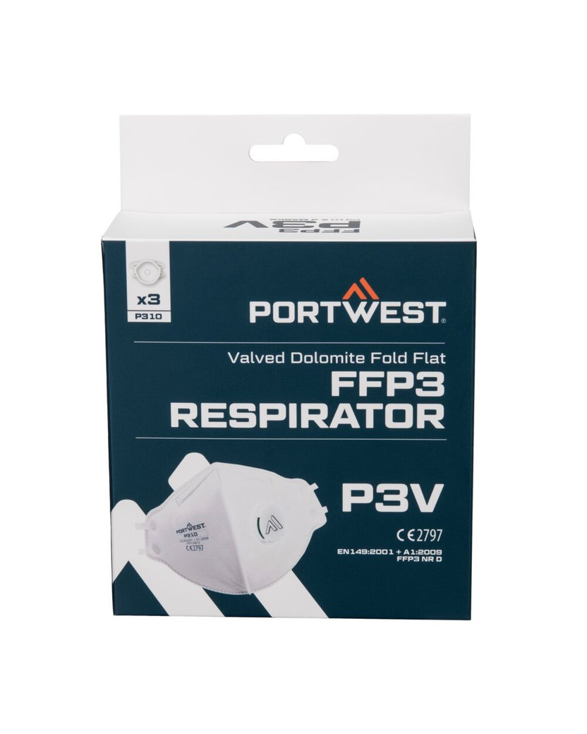 Portwest P310 Dolomit FFP3 Respirátor s ventilom 3 ks