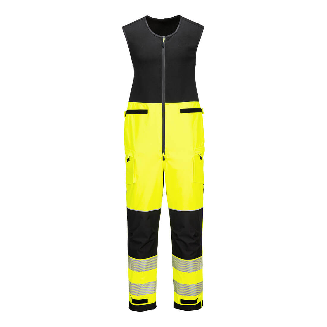 Portwest T150 PW3 Hi-Vis Salopettes Nepremokavé reflexné nohavice na traky