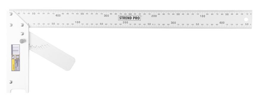 Strend Pro Uholník FSC-08 500 mm, Alu, s uhlomerom