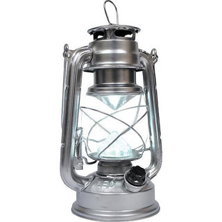 MagicHome Lampáš LM3528, 15 LED, 15x11.5x23.5 cm, 4xAA, kov, strieborný