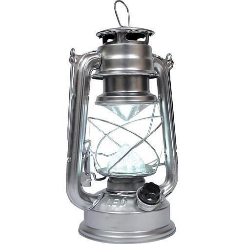 MagicHome Lampáš LM3528, 15 LED, 15x11.5x23.5 cm, 4xAA, kov, strieborný