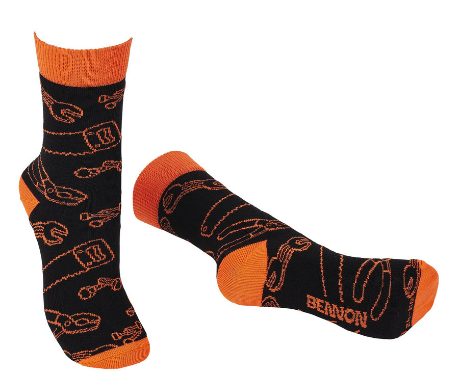 Bennon BENNONKY Tool Socks black/orange Ponožky