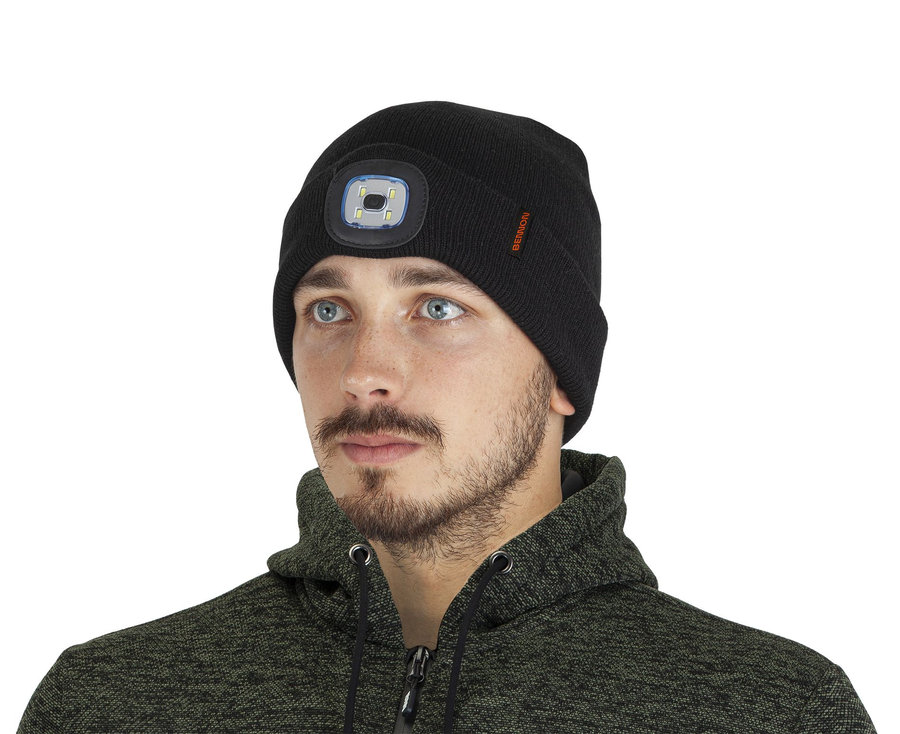 Bennon LUMOS USB LED black čiapka