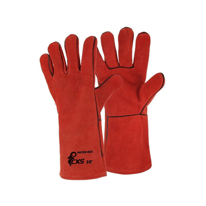 CXS PATON RED Celokožené zváračské rukavice