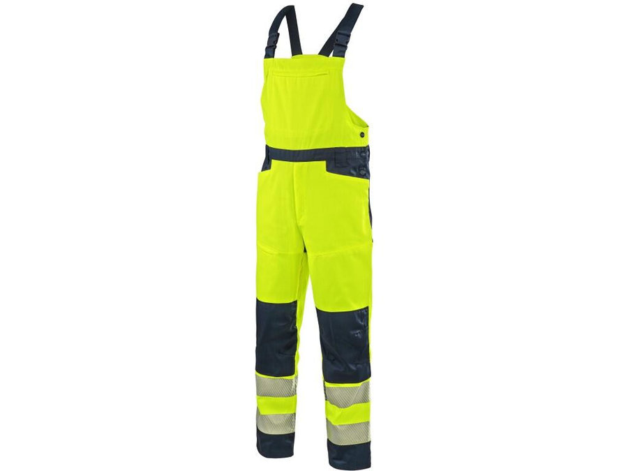 CXS HALIFAX Pánske výstražné nohavice na traky so sieťovinou