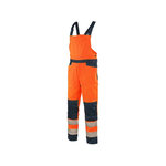 CXS HALIFAX Pánske výstražné nohavice na traky so sieťovinou