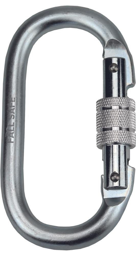 Cerva FS802 Oceľová karabína oválna, skrutkovacia poistka