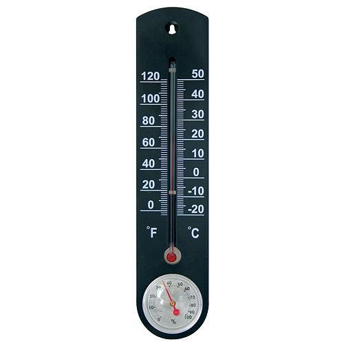 Strend Pro Teplomer s vlhkomerom TMS-055 BlackBar, plast, 250x55x12 mm