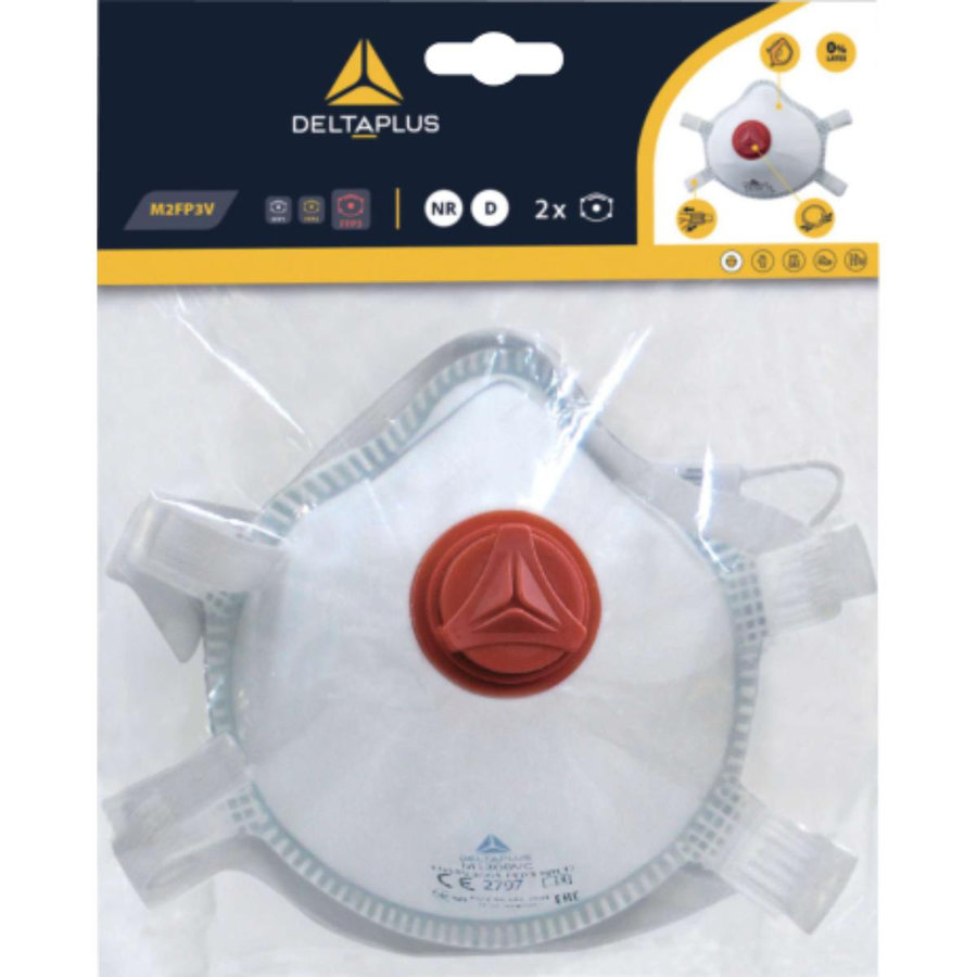 Delta Plus M2FP3V FFP3 Respirátor s ventilom 2 ks