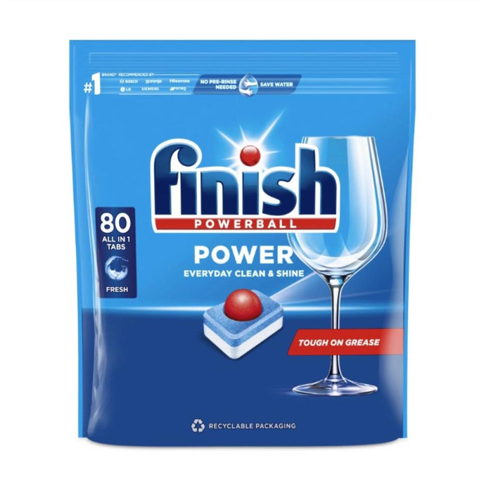 Finish Powerball Power All in 1 Max Regular Tablety do umývačky 80 ks