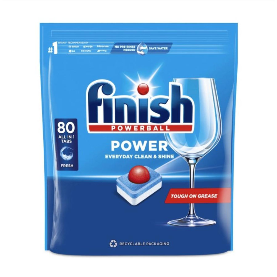 Finish Powerball Power All in 1 Max Regular Tablety do umývačky 80 ks