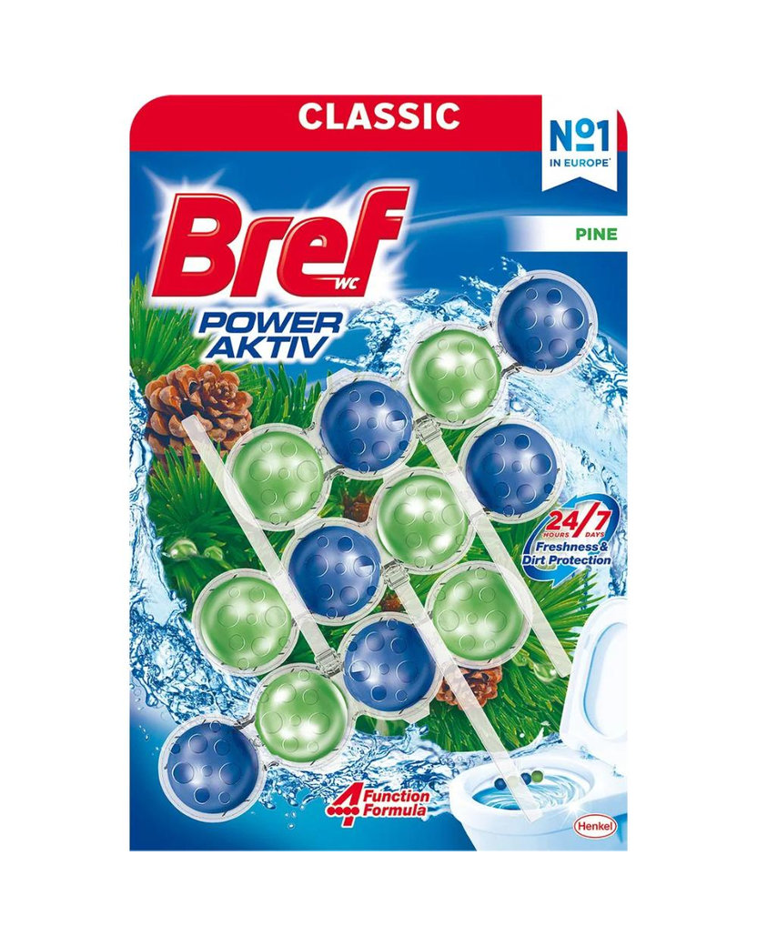 Bref Power Aktiv Pine WC blok 3x50g