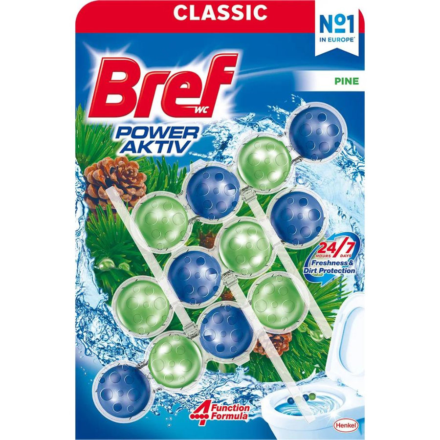 Bref Power Aktiv Pine WC blok 3x50g