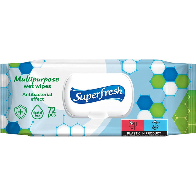 Superfresh Multipurpose Antibakteriálne vlhčené obrúsky 72 ks