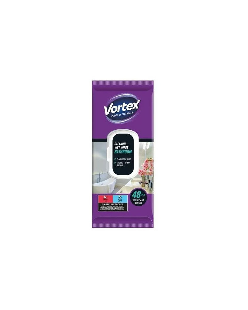 Vortex Čistiace vlhčené obrúsky do kúpeľne  48 ks