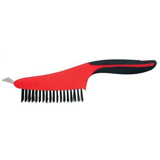 Strend Pro Kefa CG682, 3 radová, oceľová, so škrabkou, ComfortGrip