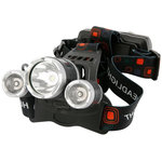 Strend Pro Čelovka Headlight H931, T6+2 XPE LED, 300 lm, 1200 mAh, USB nabíjanie