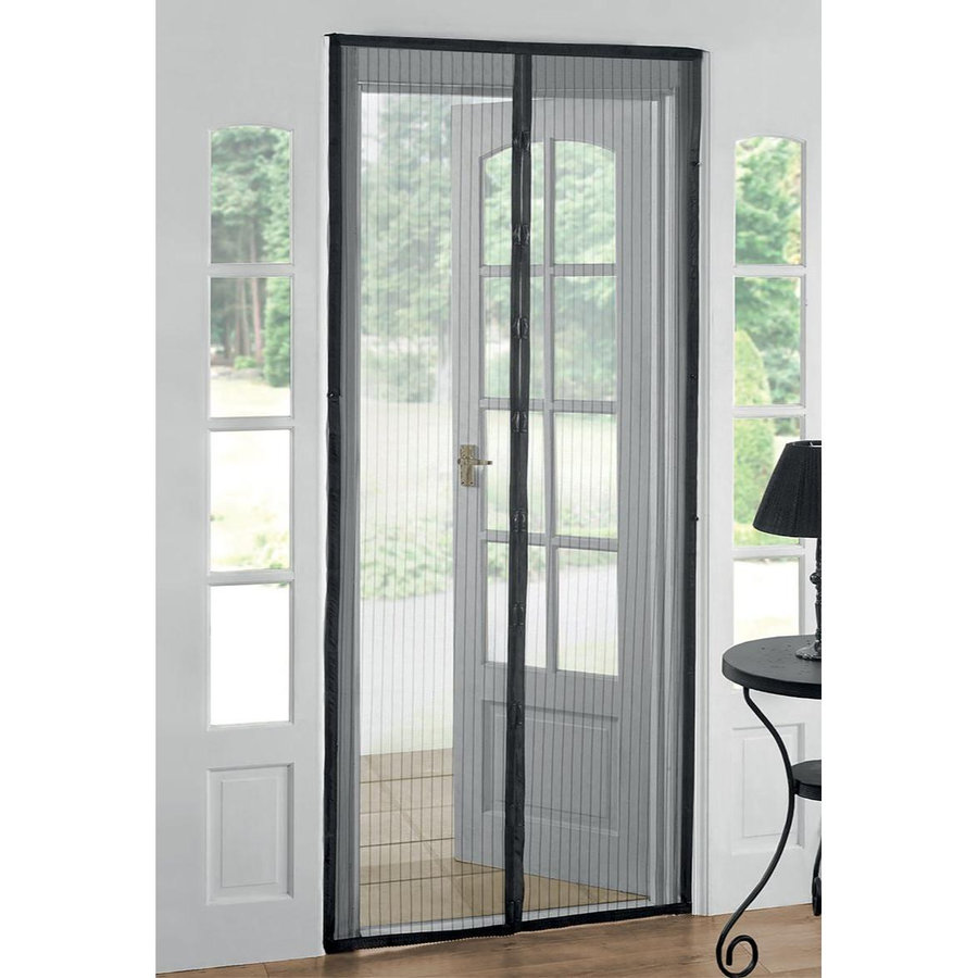 Strend Pro Sieť proti hmyzu a komárom na balkónové dvere 220x120 cm, 9x magnet, čierna