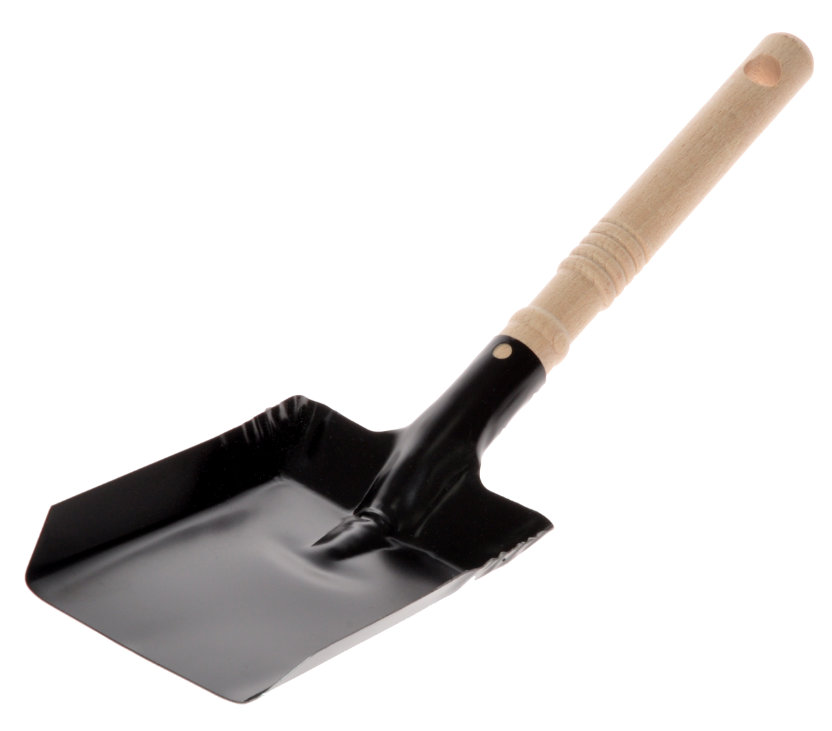 Cedric Lopatka kovová s drevenou rúčkou čierna