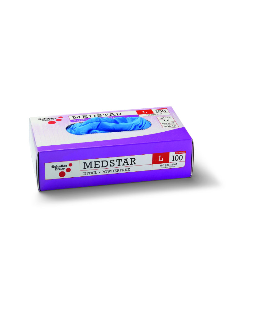 Schuller Eh'klar 100 Medstar Nitril PF Jednorázové rukavice nepudrované 100 ks