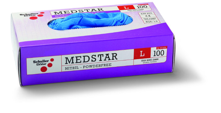 Schuller Eh'klar 100 Medstar Nitril PF Jednorázové rukavice nepudrované 100 ks
