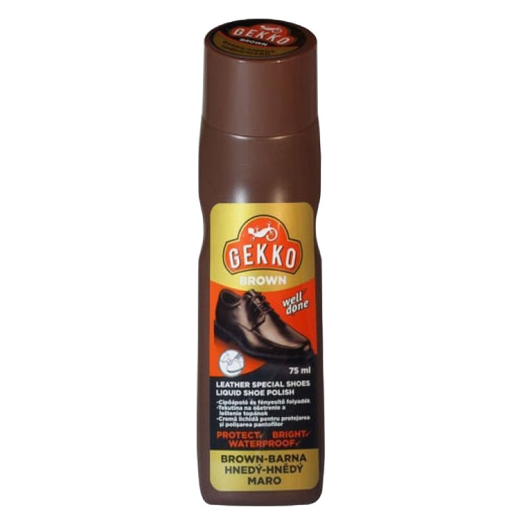 Well Done GEKKO Lesk na obuv hnedý 75 ml
