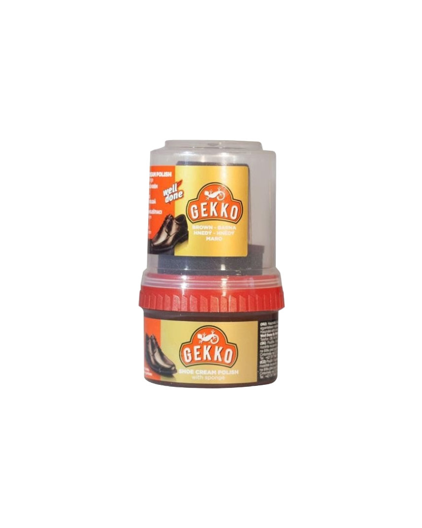 Well Done GEKKO Samoleštiaci krém na obuv hnedý 75 ml