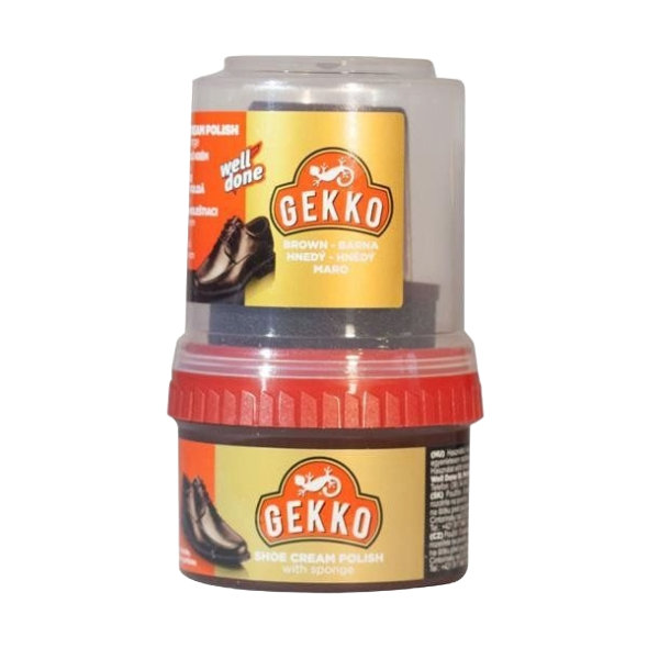 Well Done GEKKO Samoleštiaci krém na obuv hnedý 75 ml