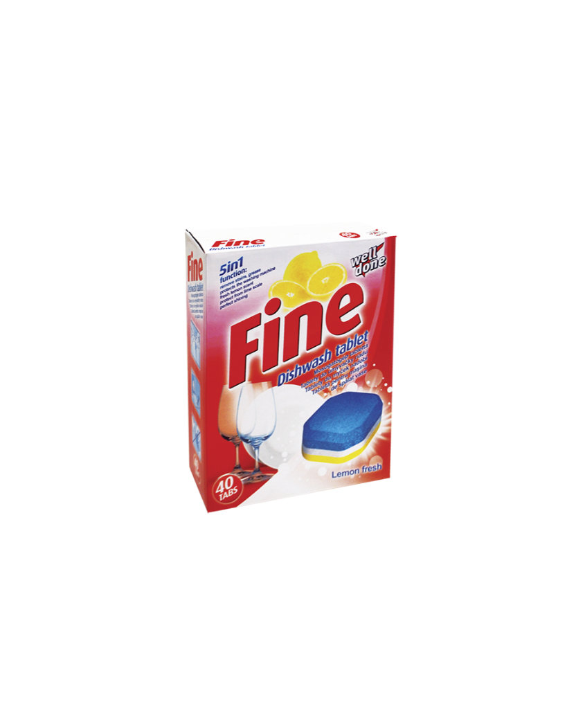 Well Done FINE Tablety do umývačky riadu 5v1 40 ks